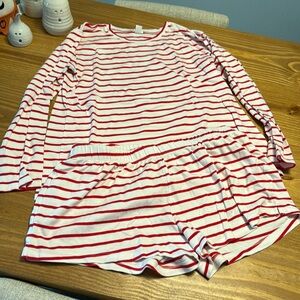 Lake Pajamas Crew Long-Sleeve Set in Red - XL